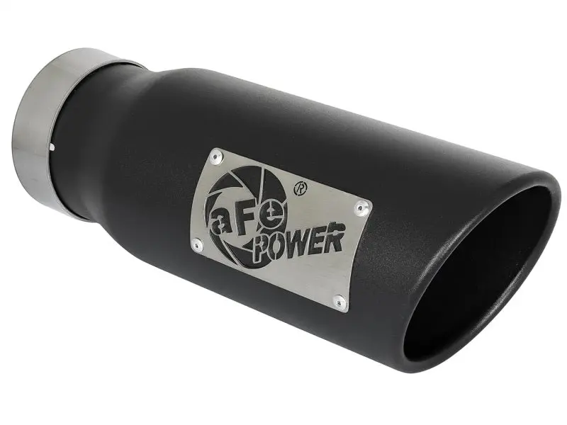 aFe MACH Force-Xp 409 Stainless Steel Exhaust Tip 3.5in Inlet 4.5in Outlet 12in Length Clamp-On