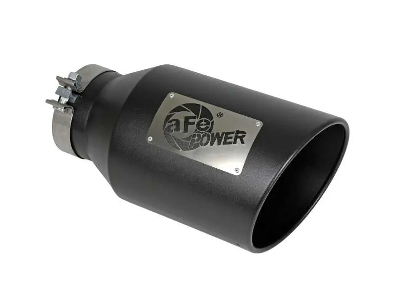 aFe Power Universal 5in Inlet 8in Outlet MACH Force-XP Clamp-On Exhaust Tip Black