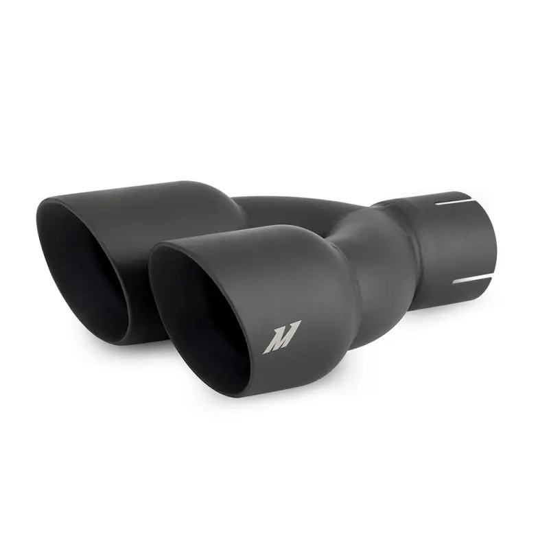 Mishimoto Dual Offset Exhaust Tips 2.5in Inlet 3in Outlet Slash Cut Black