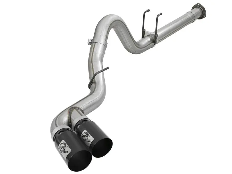 aFe Power Rebel XD 4in 409 SS DPF-Back Exhaust System Black Tips Ford F250/F350 2011-2014 6.7L Diesel