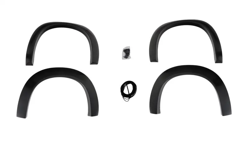 AVS 2008+ Dodge Challenger Smooth Front and Rear Fender Flares Black 4pc
