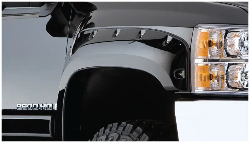 Bushwacker Black Cutout Style Fender Flares 4pc 07-13 Chevy Silverado 1500 Fleetside 69.3in Bed