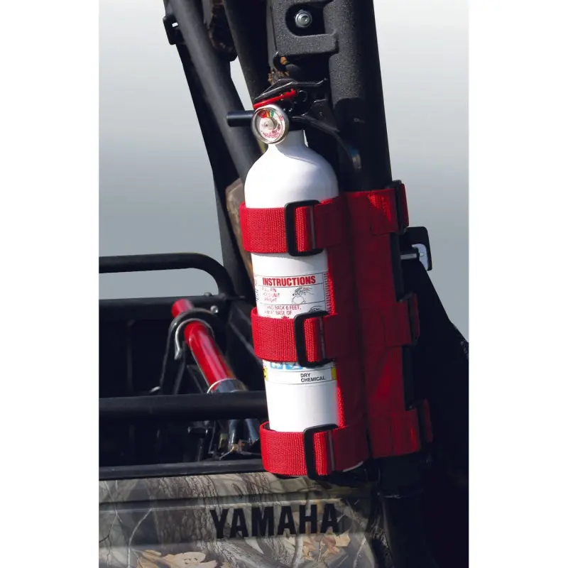 Rugged Ridge Fire Extinguisher Holder Red Off-Road Vehicles