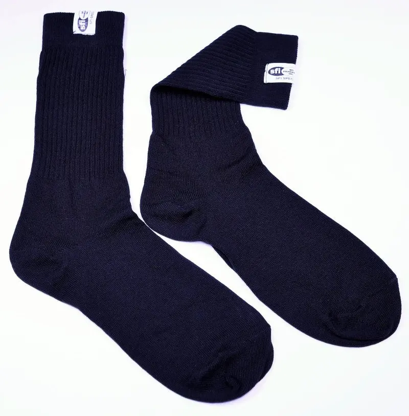 RaceQuip Black SFI 3.3 Fire Retardant Socks Large 10-11 Racing Safety