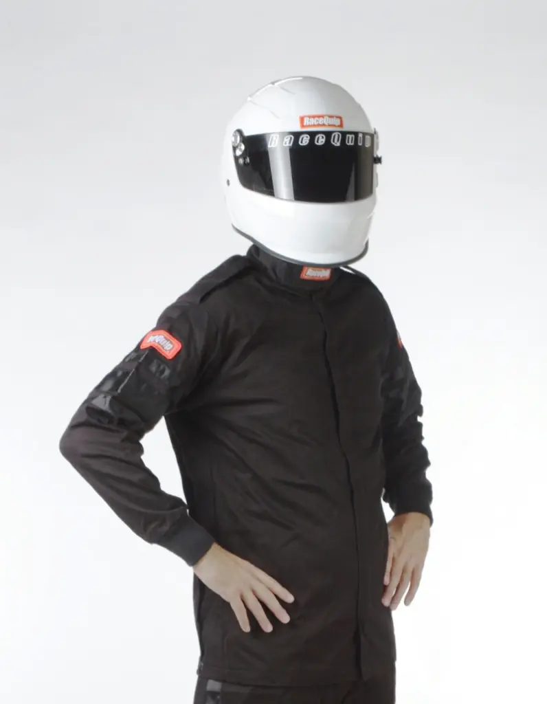 RaceQuip Black SFI-1 1-L Jacket 2XL - Heavy Duty Fireproof Racing Jacket