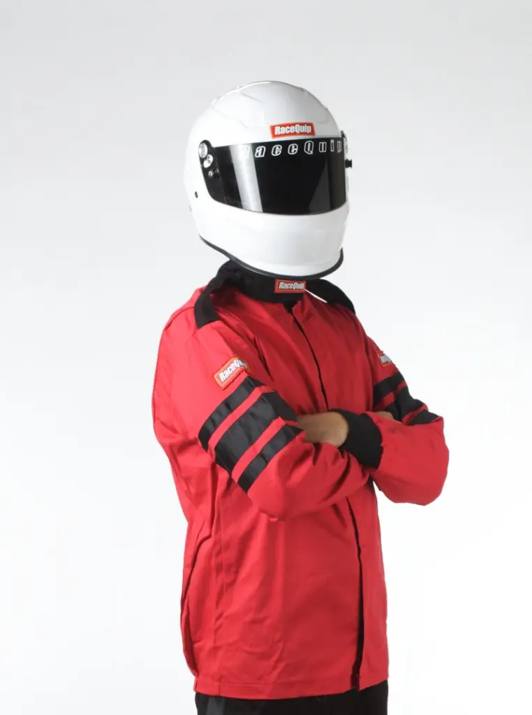RaceQuip Red SFI-1 1-L Jacket Large - High Visibility Racing Jacket