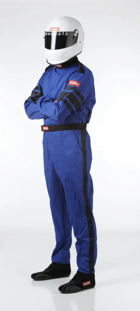 RaceQuip Blue SFI-1 1-L Suit 2XL - Flame Resistant Racing Suit Drivers