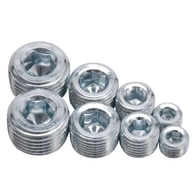 Edelbrock Fittings Pipe Plug Kit Internal Allen Head 1/8In 1/4In 3/8In 1/2In NPT Set 8