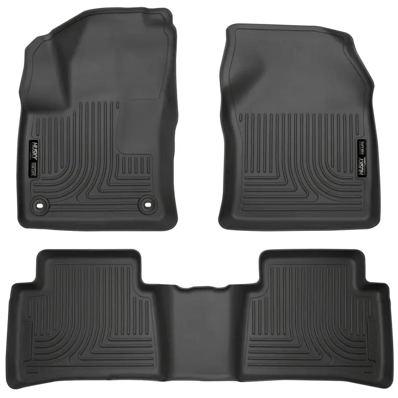 Husky Liners 2016 Toyota Prius Weatherbeater Black Front and 2nd Seat Floor Liners Footwell Coverage