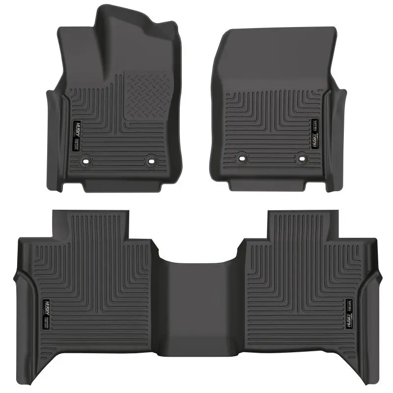 Husky Liners 2022 Toyota Tundra WeatherBeater CC CrewMax Front and 2nd Seat Floor Liner Black