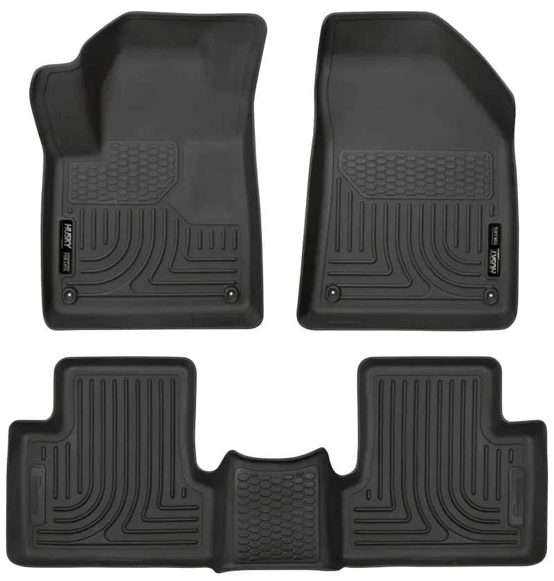 Husky Liners WeatherBeater Black Floor Liners 15-22 Jeep Cherokee