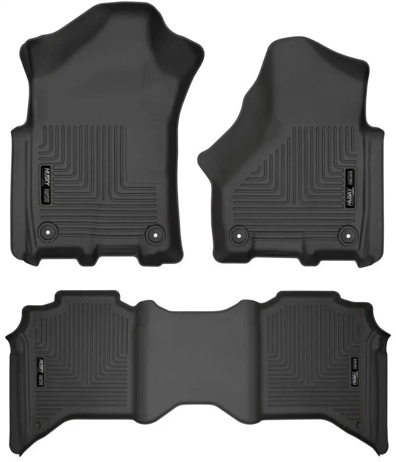 Husky Liners Weatherbeater Black Front & 2nd Seat Floor Liners 19-21 Ram 2500/3500 Crew Cab