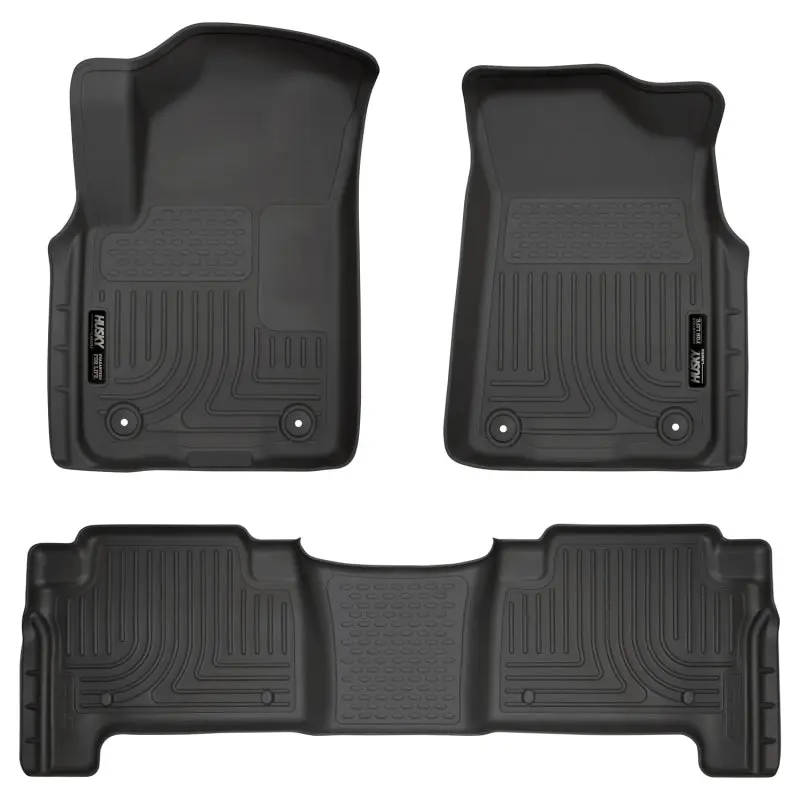 Husky Liners Weatherbeater Black Front and 2nd Seat Floor Liners 2019+ Infiniti QX80 and Nissan Armada