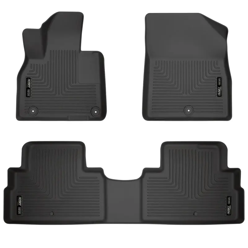 Husky Liners Weatherbeater Black Front and 2nd Seat Floor Liners 2020-2022 Hyundai Palisade