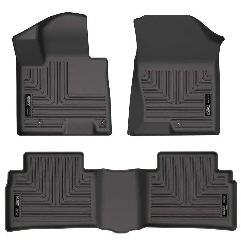 Husky Liners Weatherbeater Black Front and 2nd Seat Floor Liners 2022 Hyundai Tucson Excluding Hybrid