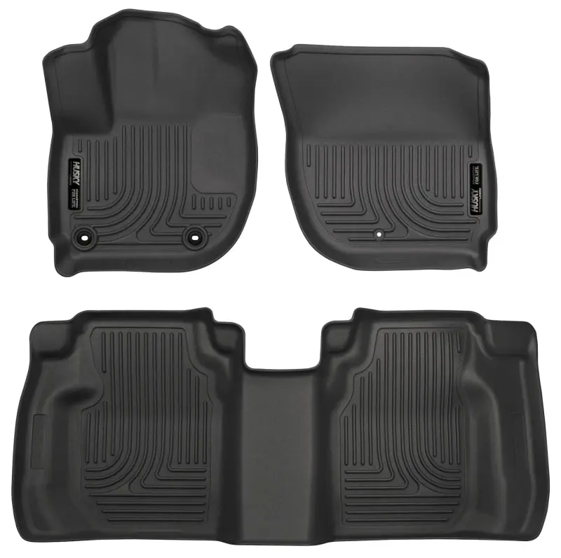 Husky Liners Weatherbeater Black Front and Second Seat Floor Liners 2015 Honda Fit