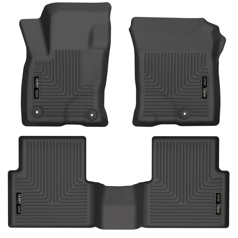 Husky Liners WeatherBeater Front & 2nd Seat Floor Liners 21-22 Ford Bronco Sport - Black