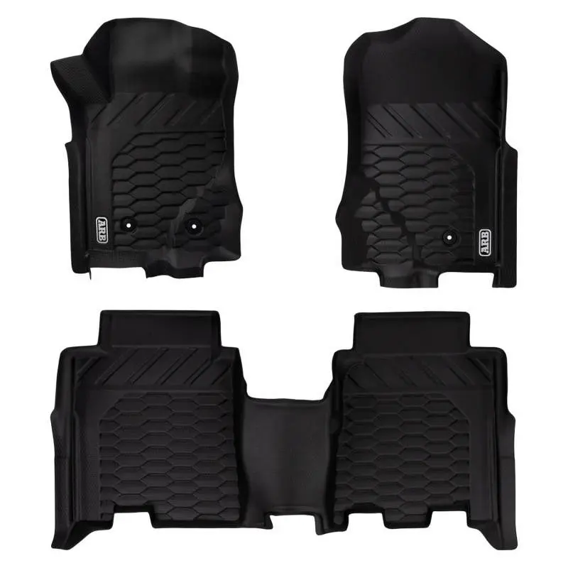 ARB 2021+ Ford Bronco Front & Rear Floor Mats - Black - All Weather Protection