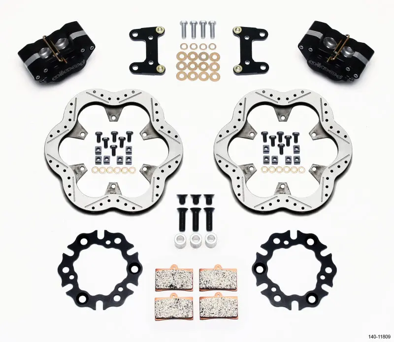 Wilwood GP320 Front Kit Top Mount 10.50in SuperAlloy Vented Rotor Asphalt Midget Racing