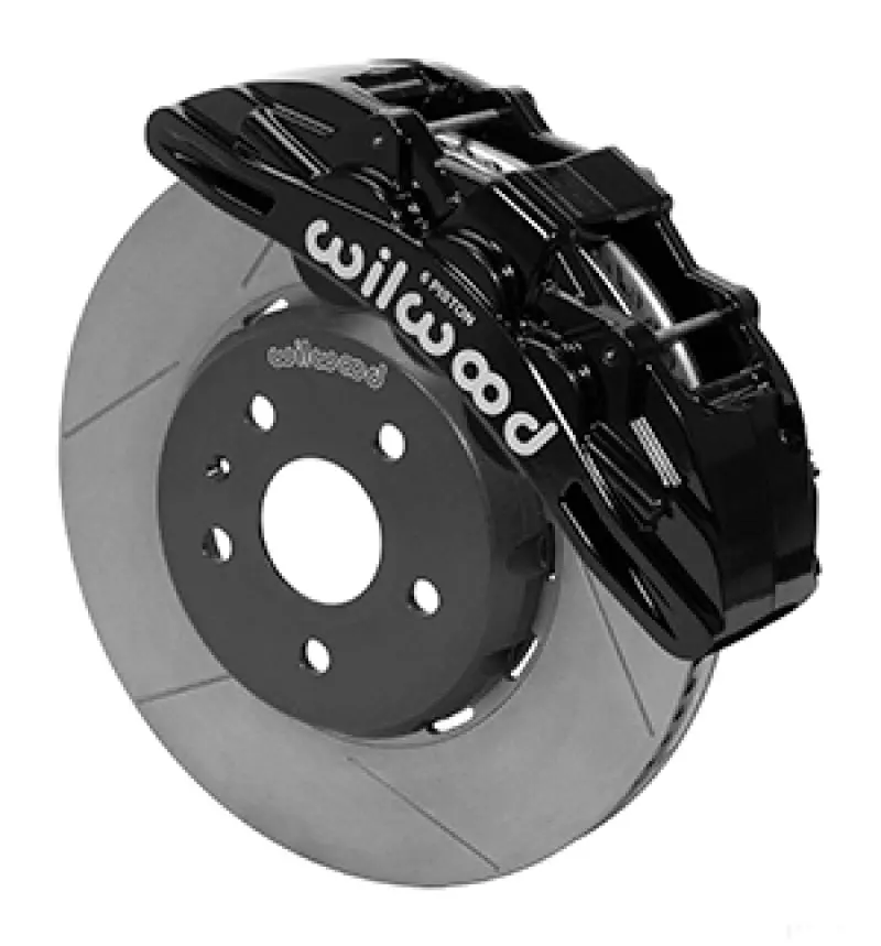 Wilwood SX6R Front Brake Kit 14in Slotted Rotors Black Calipers Brake Lines 16-19 Chevrolet Camaro SS
