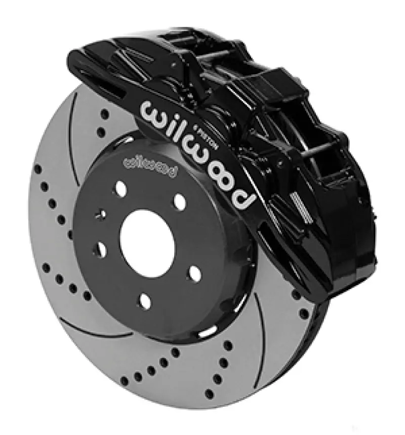 Wilwood SX6R Front Brake Kit 14in SRP Slotted and Drilled Black 16-19 Chevy Camaro SS