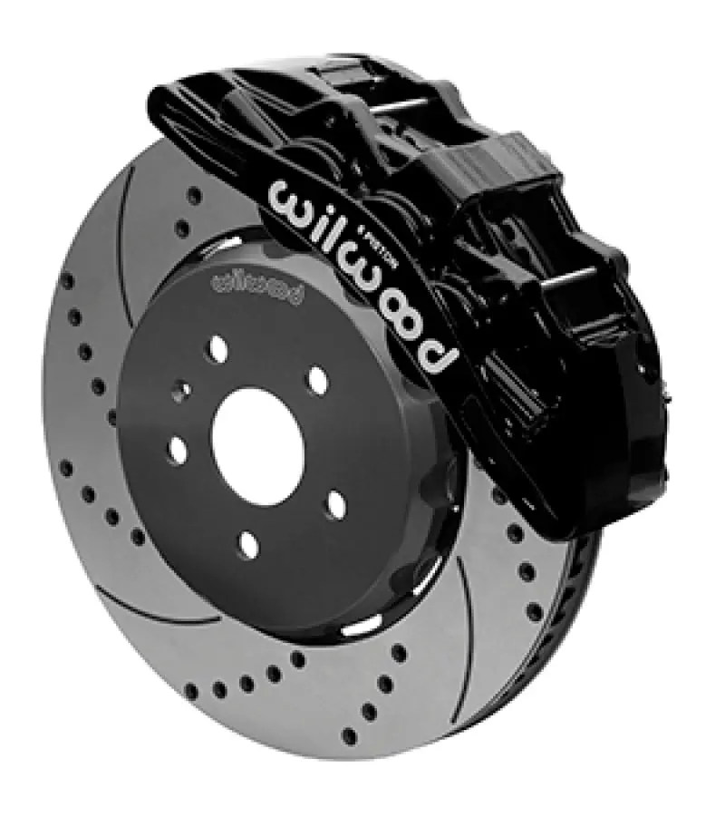 Wilwood SX6R Front Brake Kit 15in Lug Drive Slotted and Drilled Black Brake Lines 10-14 Chevrolet Camaro SS