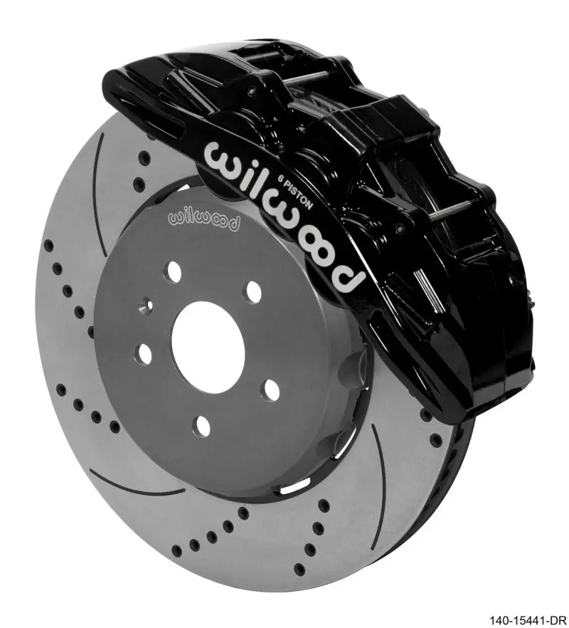 Wilwood SX6R Front Brake Kit 15in Lug Drive Drilled Rotor Brake Lines 16-19 Chevrolet Camaro