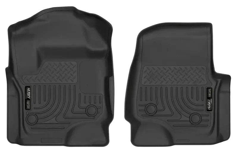 Husky Liners Vinyl X-Act Contour Black Floor Liners 2017 Ford F250 Crew Cab