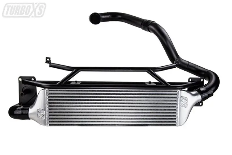 Turbo XS Front Mount Intercooler Kit Wrinkle Black Pipes 2015-2016 Subaru WRX