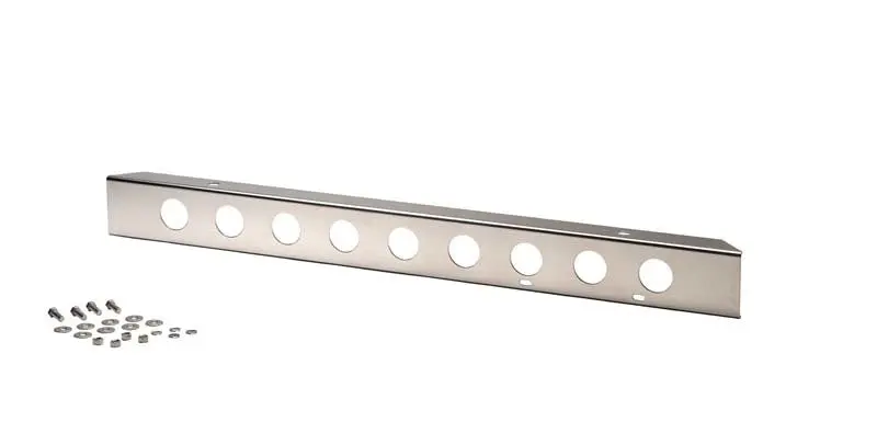 Kentrol 45-86 Jeep CJ 42 Inch Front Bumper Holes Polished Silver