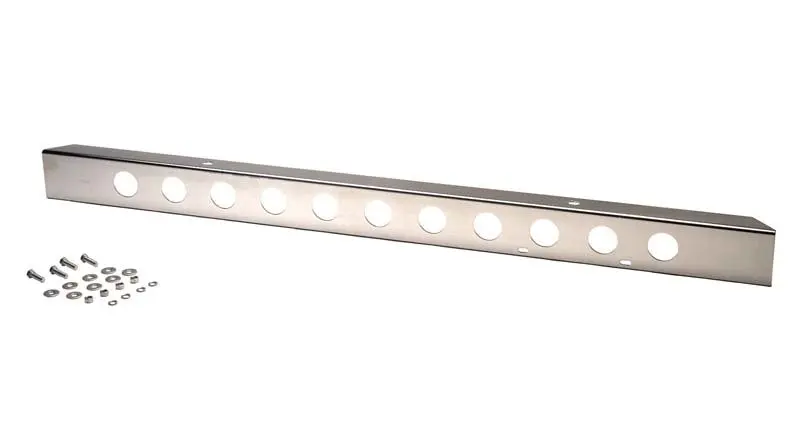 Kentrol 45-86 Jeep CJ 54 Inch Front Bumper Holes Polished Silver