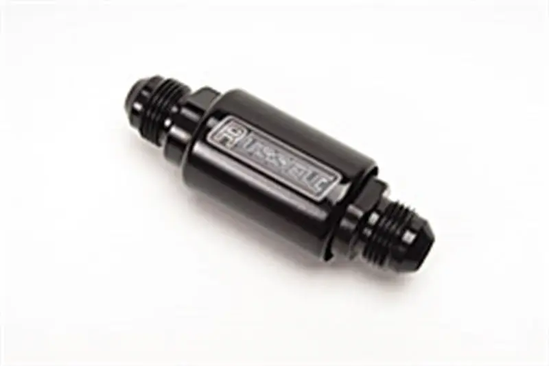 Russell Performance Black Anodized -8 Male Inlet Outlet Fitting 3-1/4in Length 1-1/4in Dia