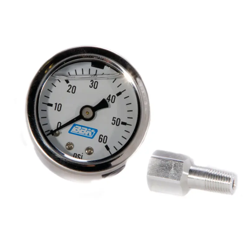 BBK Liquid Filled EFI Fuel Pressure Gauge 0-60 PSI Accurate Monitoring