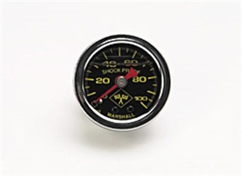 Russell Performance 100 psi Liquid-Filled Fuel Pressure Gauge Black Face Chrome Case