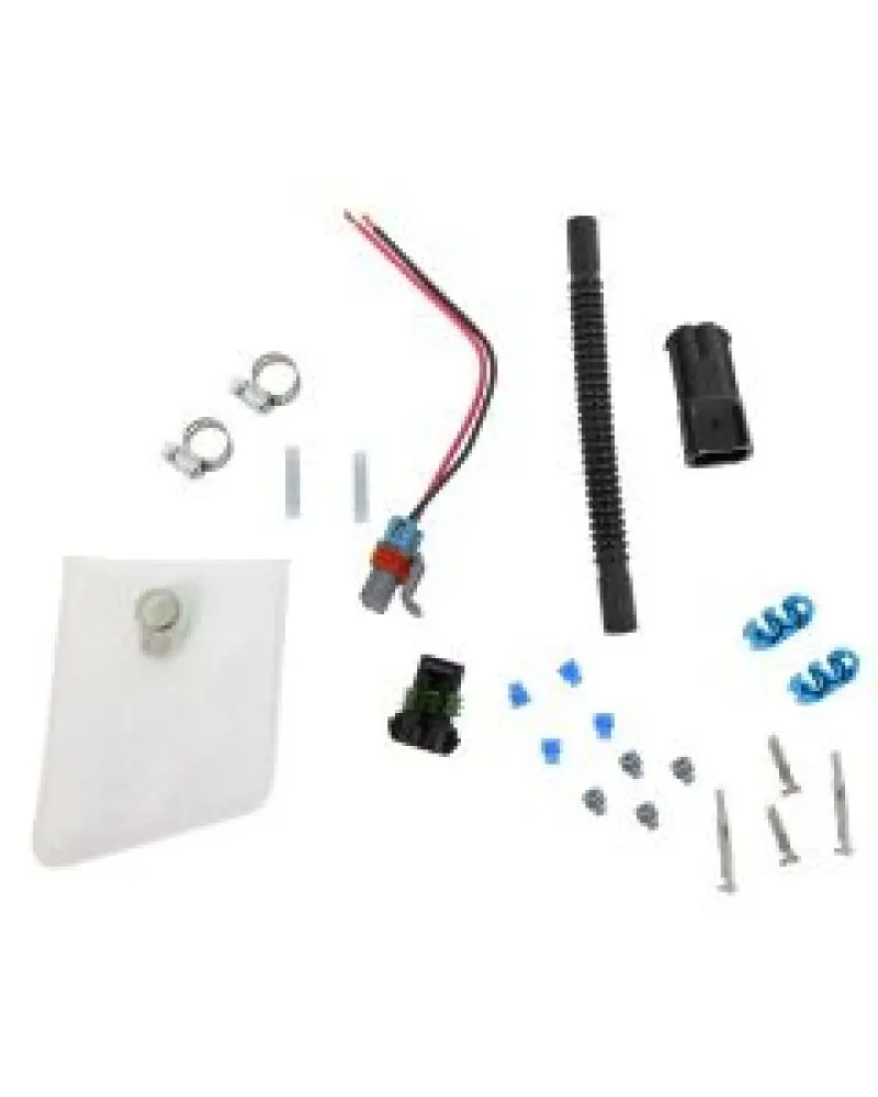 Walbro Universal Installation Kit Fuel Filter Wiring Harness and Fuel Line F90000267 E85 Pump