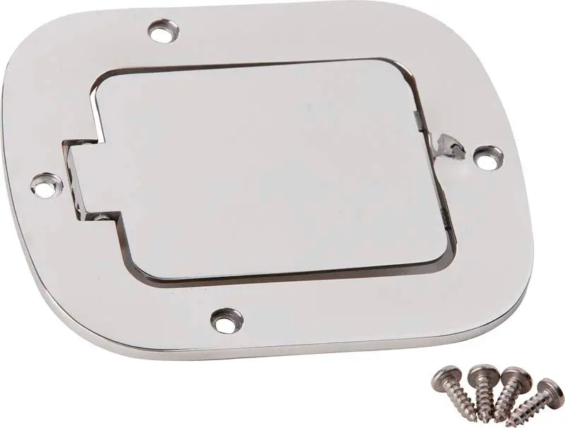 Kentrol 77-95 Jeep CJ YJ Billet Gas Hatch Polished Silver Fuel Door Replacement