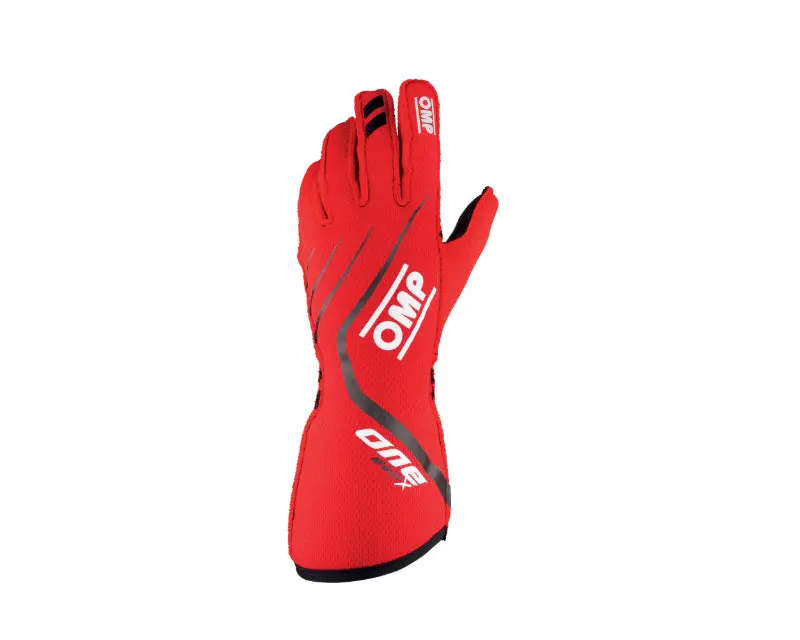 OMP One Evo X Gloves Red Size XL FIA 8856-2018 Certified