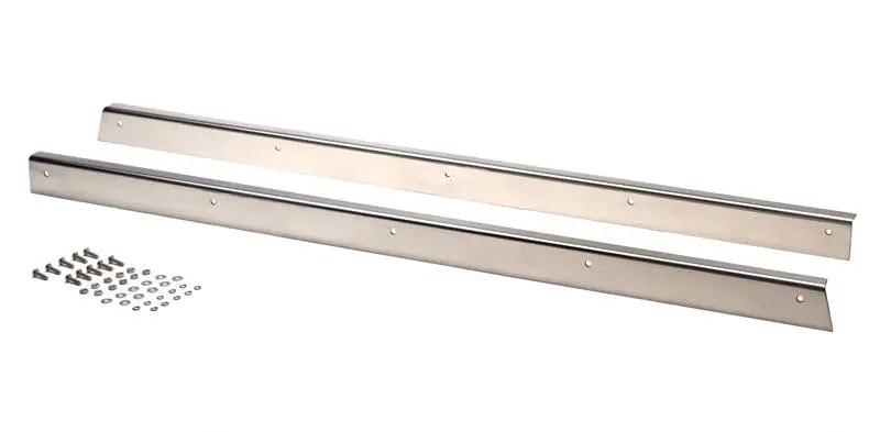 Kentrol 55-83 Jeep CJ5 Rocker Guards Pair Polished Silver Protection