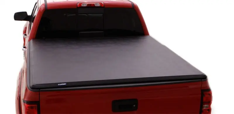 Lund 14-17 Chevy Silverado 1500 Fleetside 8ft Bed Hard Fold Tonneau Cover Black