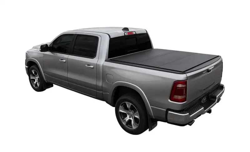 Access LOMAX Aluminum Tri-Fold Cover Split Rails Black Urethane Finish 19-20 Dodge Ram 5ft 7in Bed without RamBox