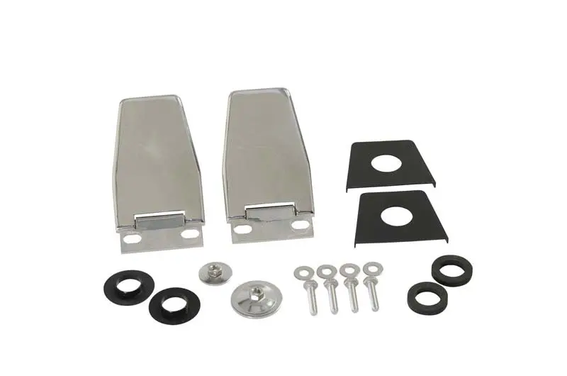 Kentrol 87-06 Jeep Wrangler TJ/YJ Hardtop Liftgate Hinge Pair Polished Silver