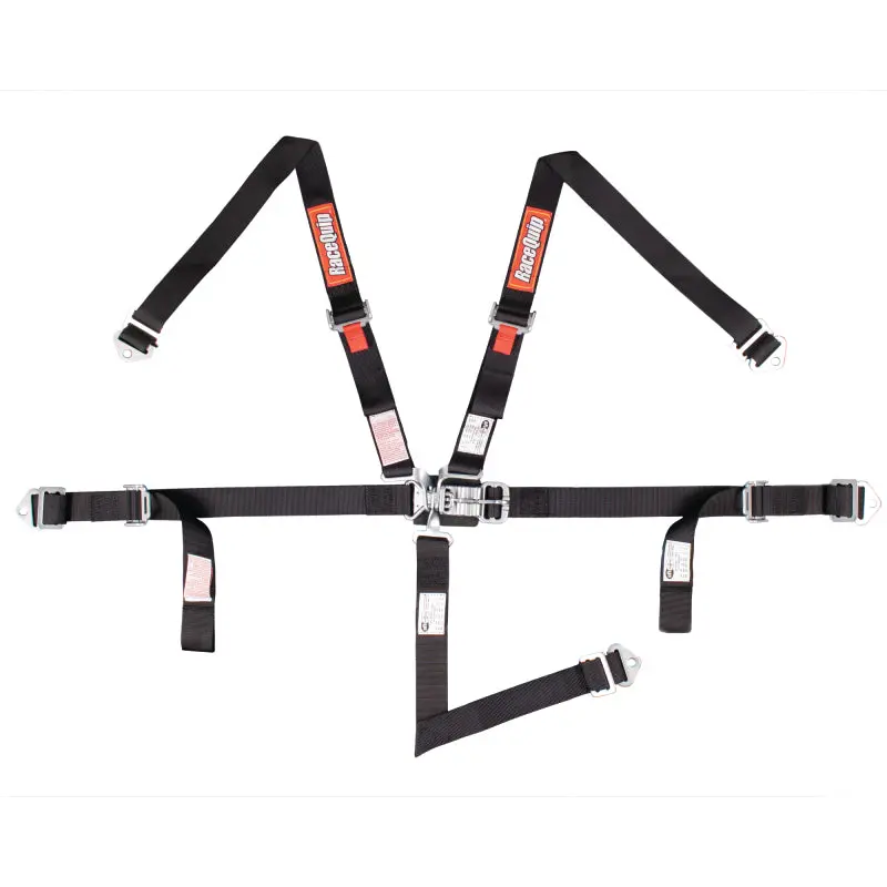 RaceQuip Black JR L & L 5 Point Harness Junior Racing Safety