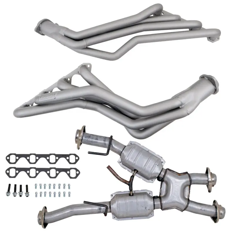 BBK Long Tube Headers High Flow Catted X-Pipe 79-93 Ford Mustang 5.0L