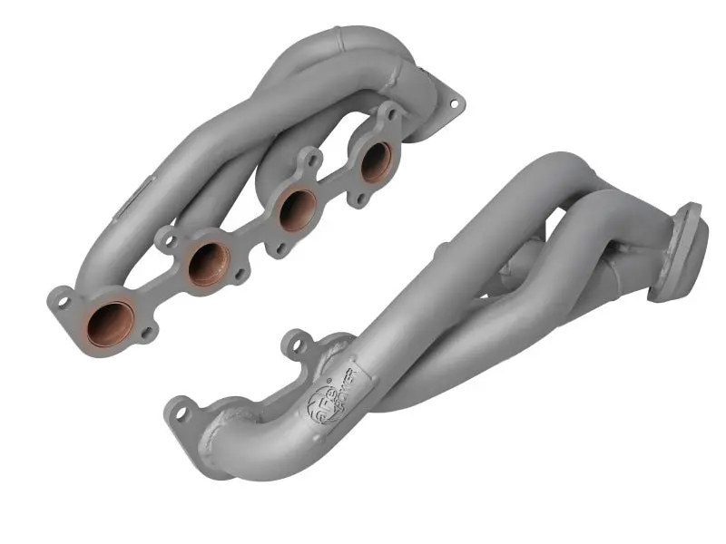 aFe Twisted Steel Headers Ford F-150 15-22 V8 5.0L Titanium Coating