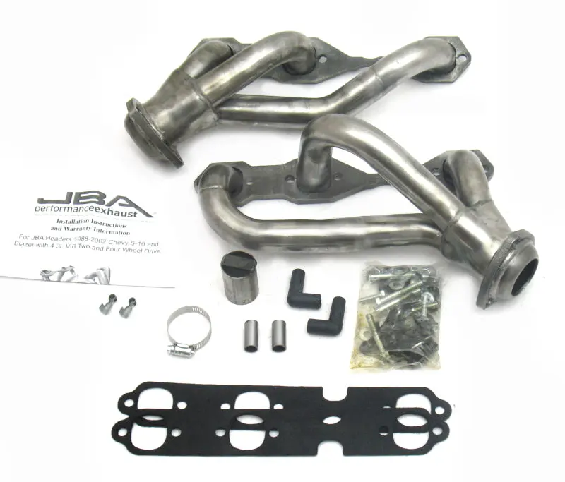 JBA 88-95 & 02-03 GM S-Truck 4.3L V4WD Raw 409SS Cat4Ward Headers