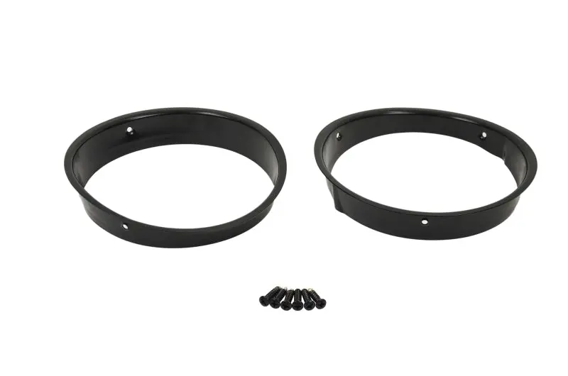 Kentrol 97-06 Jeep Wrangler TJ Headlight Bezels Pair Powdercoat Black Trim