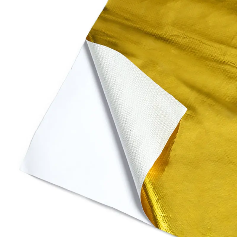 Mishimoto Gold Reflective Barrier 12in x 24in - Adhesive Backing Heat Reduction