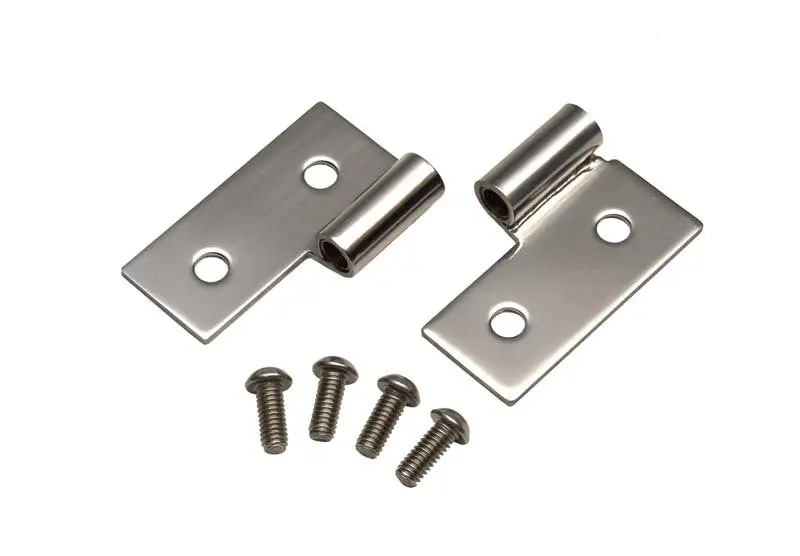 Kentrol 76-06 Jeep CJ Wrangler YJ TJ Lower Door Hinge Pair Polished Silver