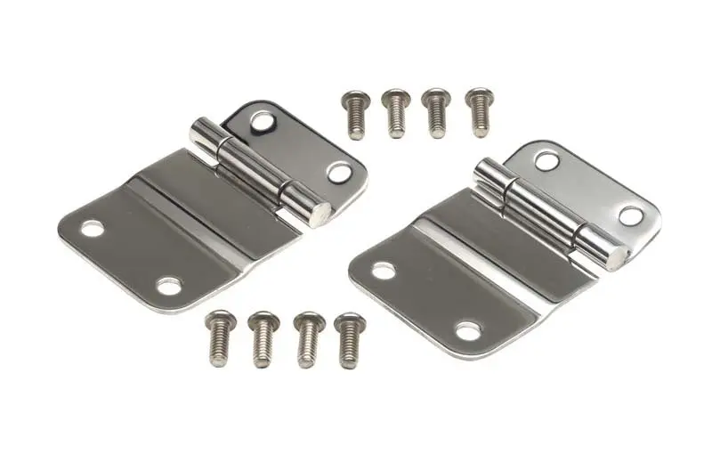 Kentrol 76-86 Jeep CJ7 Tailgate Hinge Pair Polished Silver Replacement Parts