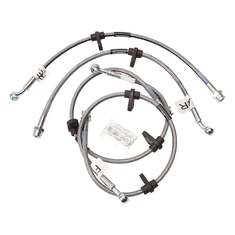 Russell Performance 92-95 Honda Civic Rear Disc Brake Line Kit No ABS